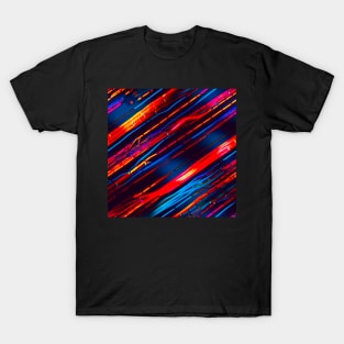 cyberpunk wires colorfull futuristic electronics T-Shirt